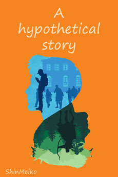 Cover description: The silhouettes of two young men's head opposite of each other. One facing up and left, the other one facing down and right. The one on top
                                has a blue hue and shows the silhouette of a young man, in a school yard, looking at his phone. The head at the bottom has a green hue and shows the silhouette of a male archer in a forest